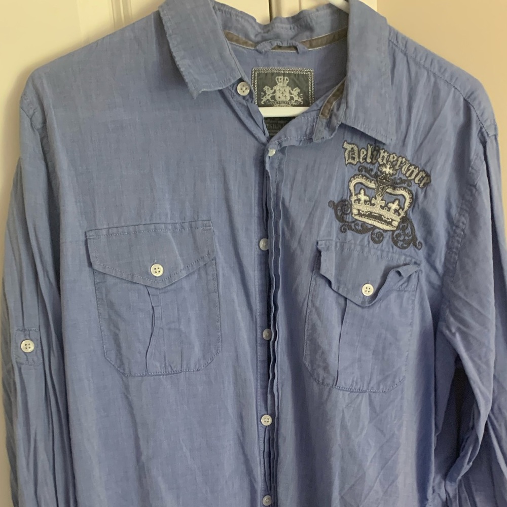 Express men’s embroidered modern shirt L